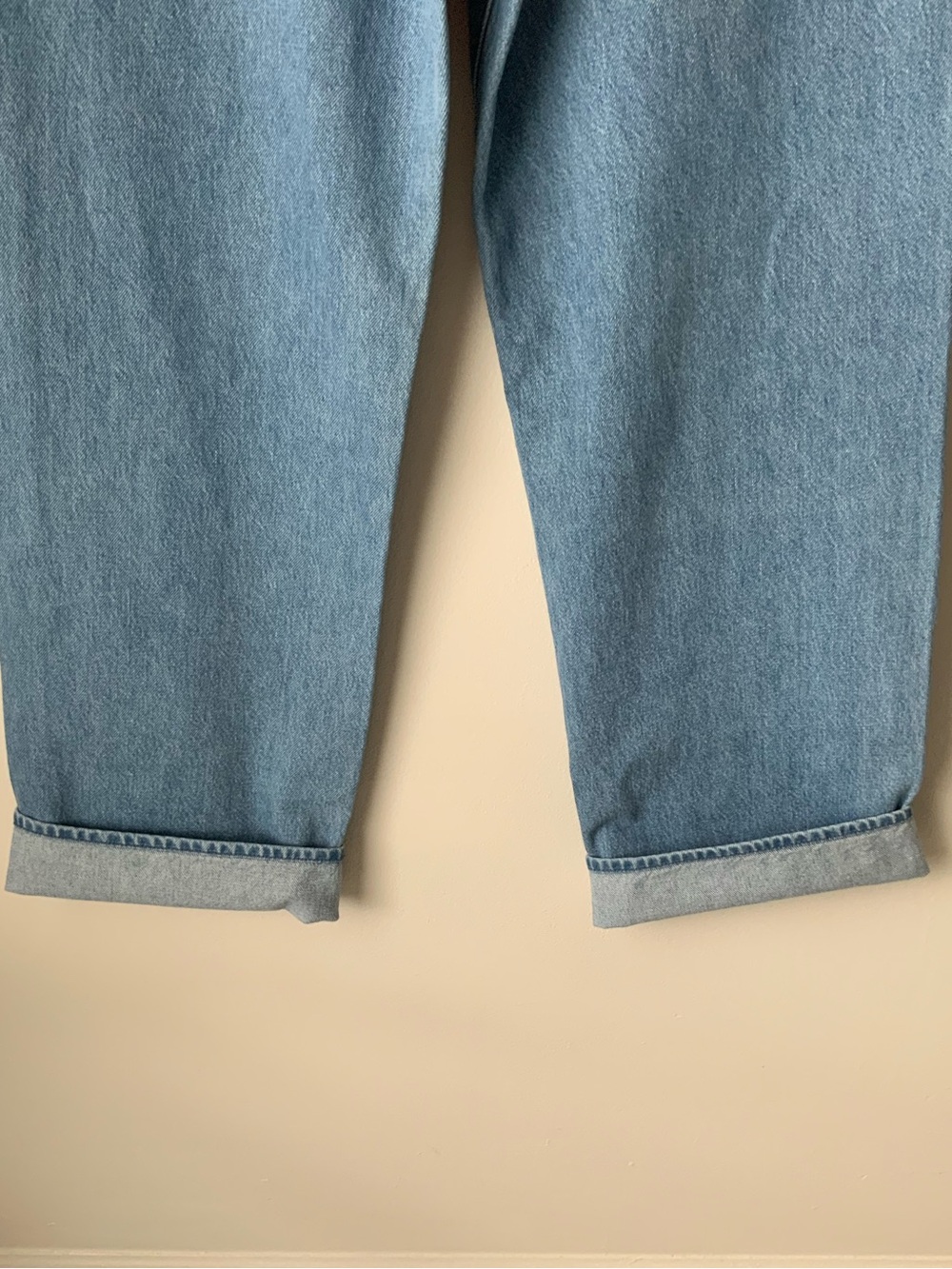NWT MOTHER SUPERIOR Jeans Lil’ Doger Button Hover Cuff Funk Flair Blue Size 29 - Picture 7 of 13